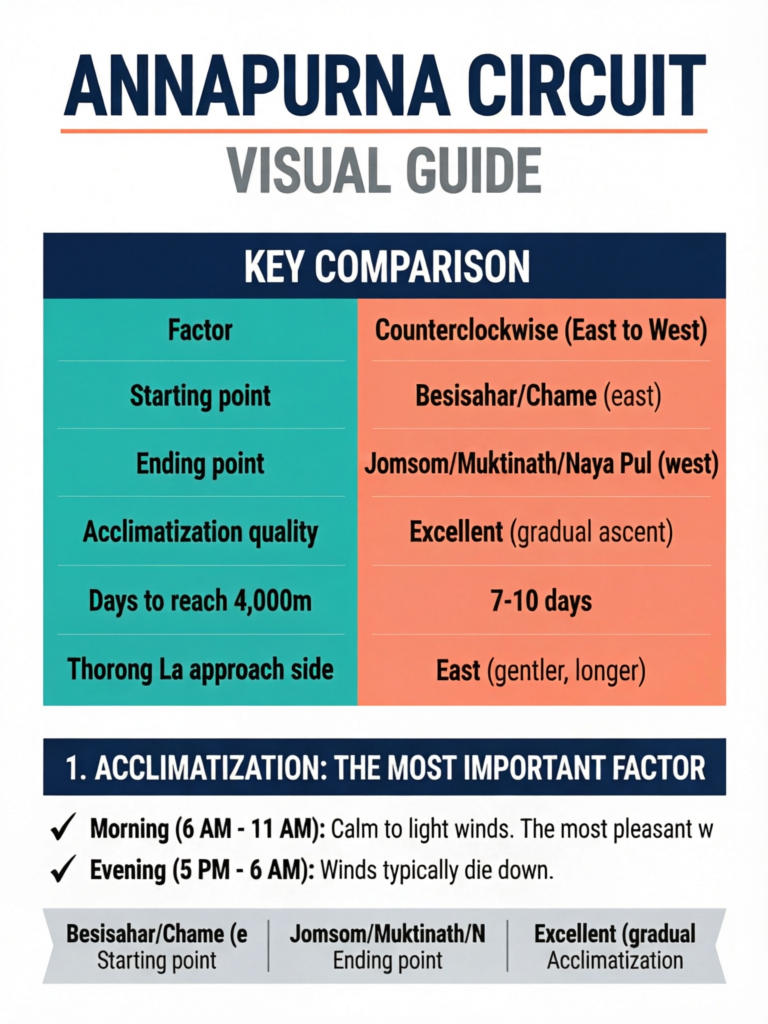 Annapurna Circuit: Clockwise vs Counterclockwise Direction Guide - Visual Guide
