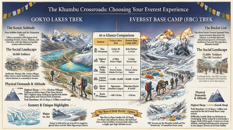 Gokyo Lakes vs EBC comparison