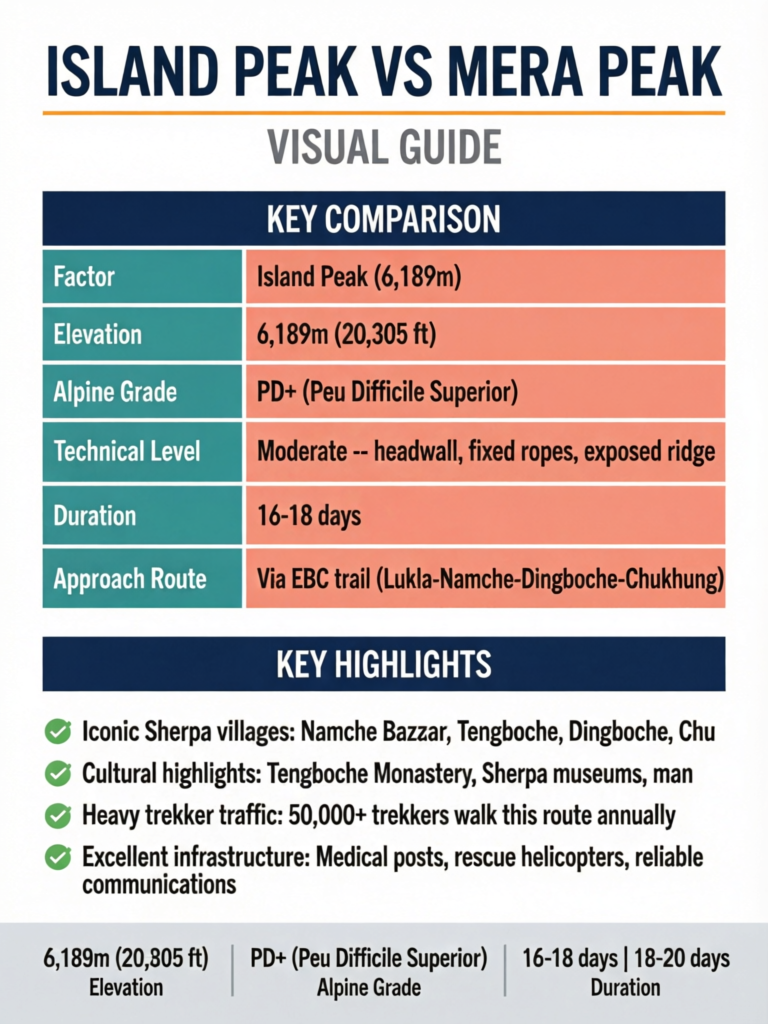 Island Peak vs Mera Peak: Which Nepal Trekking Peak Should You Climb First? - Visual Guide