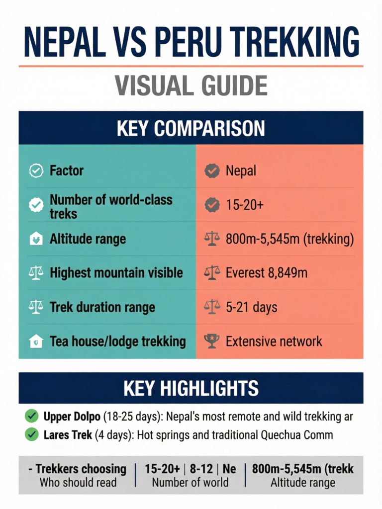Nepal vs Peru Trekking: Which Destination Should You Choose? - Visual Guide
