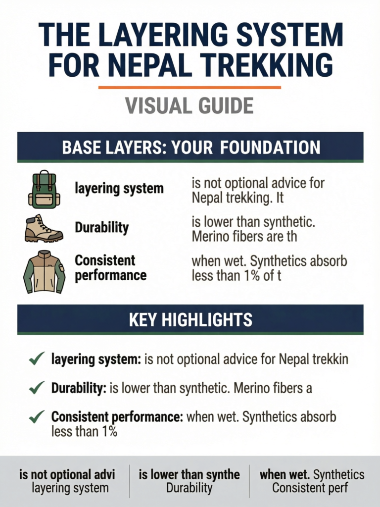 The Layering System for Nepal Trekking: Base, Mid & Outer Layers Explained - Visual Guide