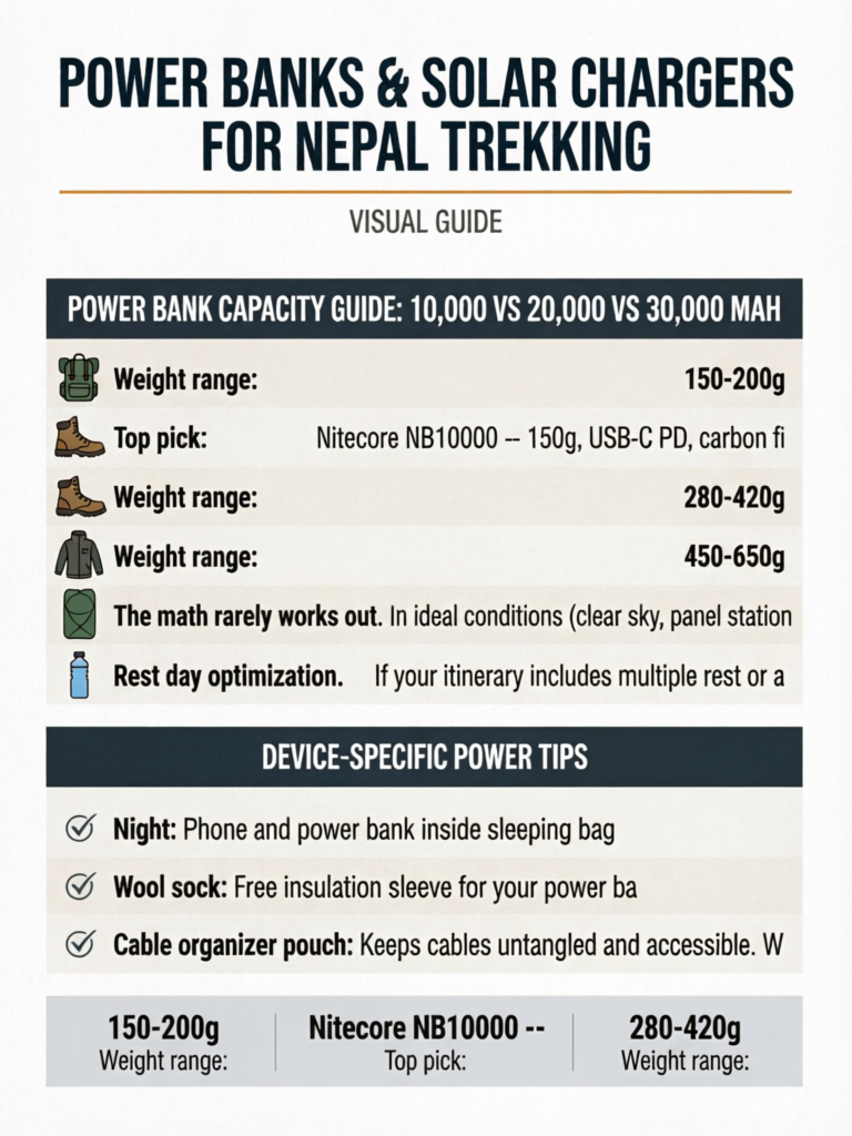 Power Banks & Solar Chargers for Nepal Trekking: Complete Charging Guide - Visual Guide