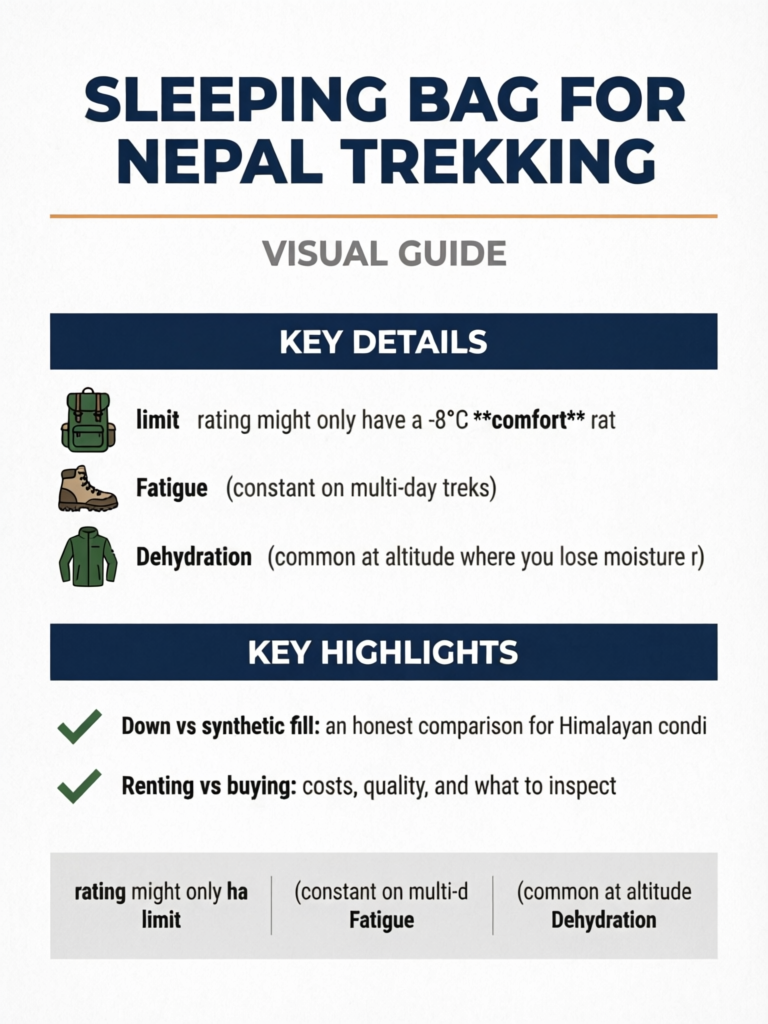 Sleeping Bag for Nepal Trekking: Temperature Rating & Selection Guide - Visual Guide