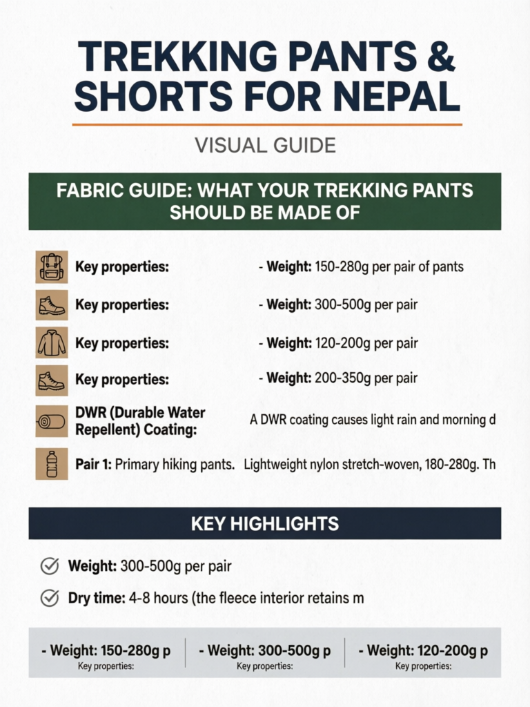 Trekking Pants & Shorts for Nepal: Complete Selection Guide - Visual Guide