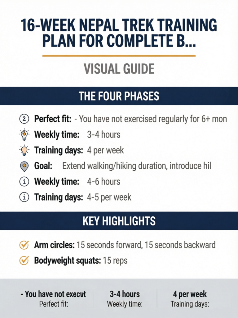 16-Week Nepal Trek Training Plan for Complete Beginners - Visual Guide