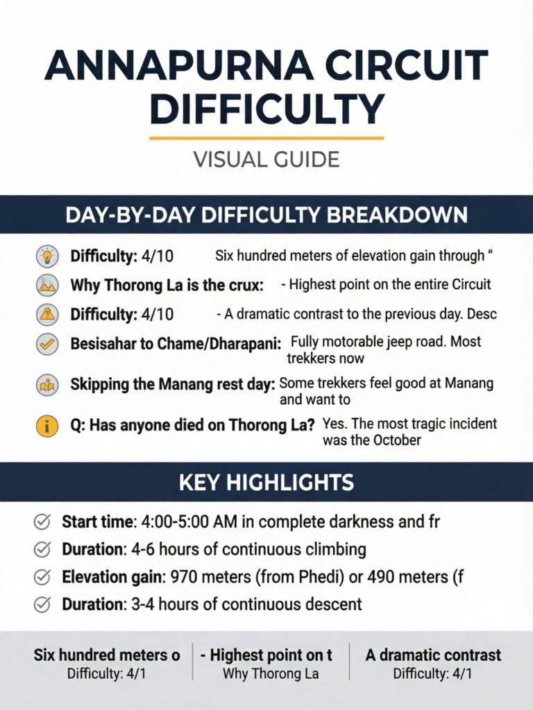 Annapurna Circuit Difficulty: What to Really Expect - Visual Guide