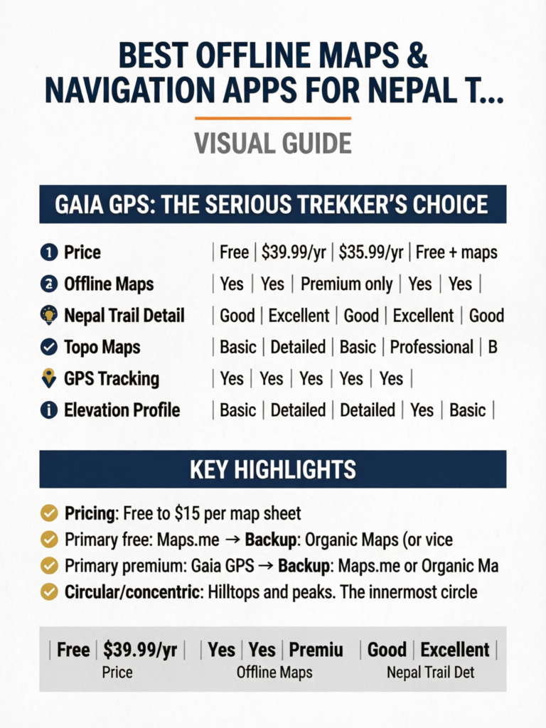 Best Offline Maps & Navigation Apps for Nepal Trekking - Visual Guide