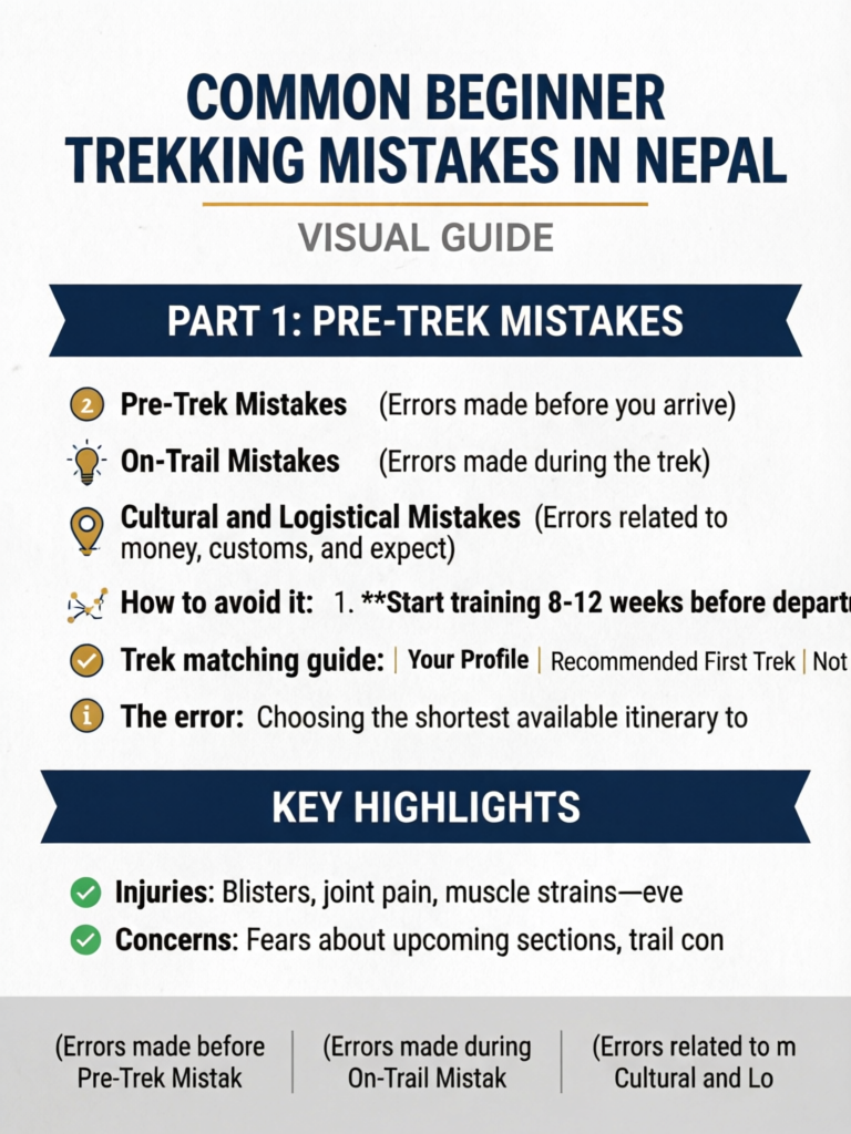Common Beginner Trekking Mistakes in Nepal: 15 Errors to Avoid on Your First Trek - Visual Guide