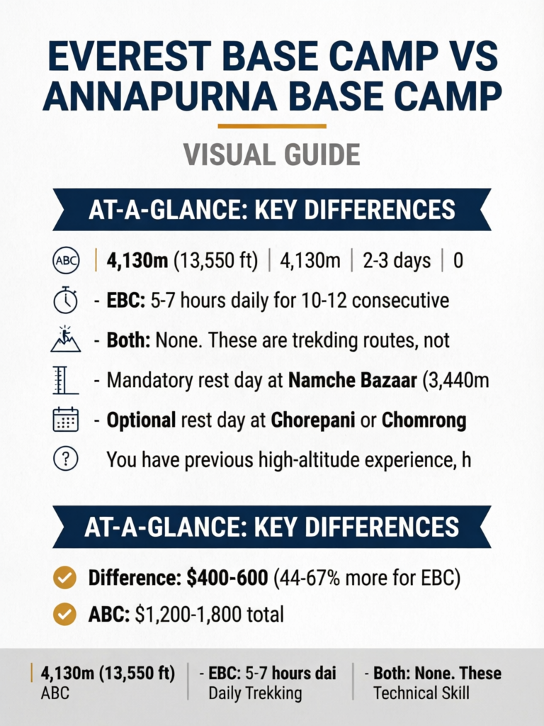 Everest Base Camp vs Annapurna Base Camp: Which Trek is Right for You? - Visual Guide
