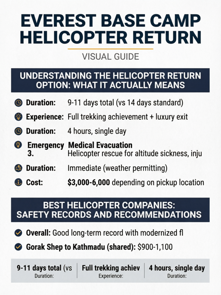Everest Base Camp Helicopter Return: Complete Guide to Flying Back from EBC - Visual Guide