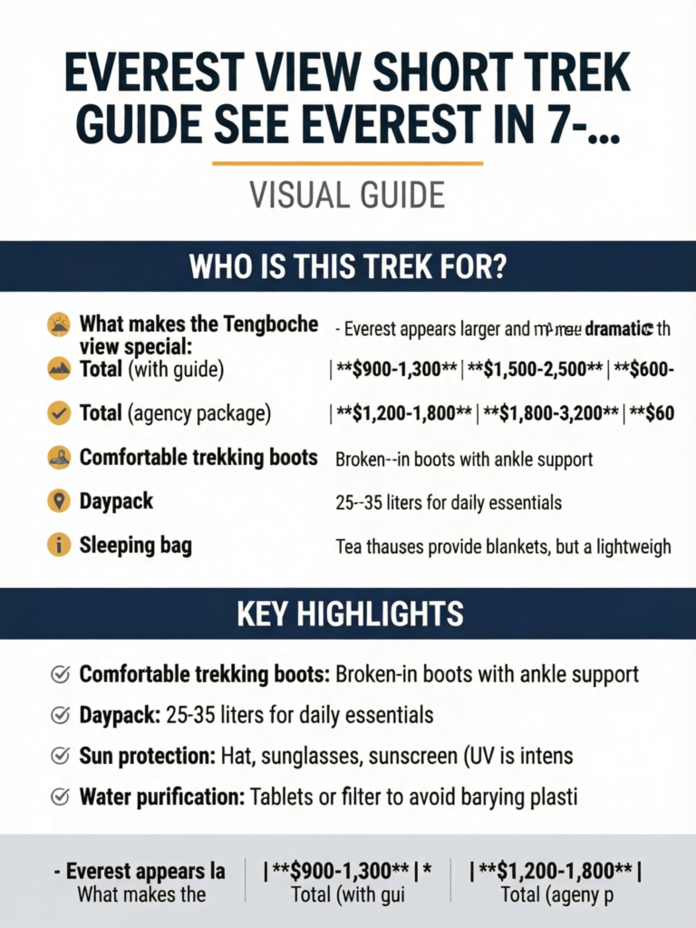 Everest View Short Trek Guide See Everest in 7-8 Days - Visual Guide