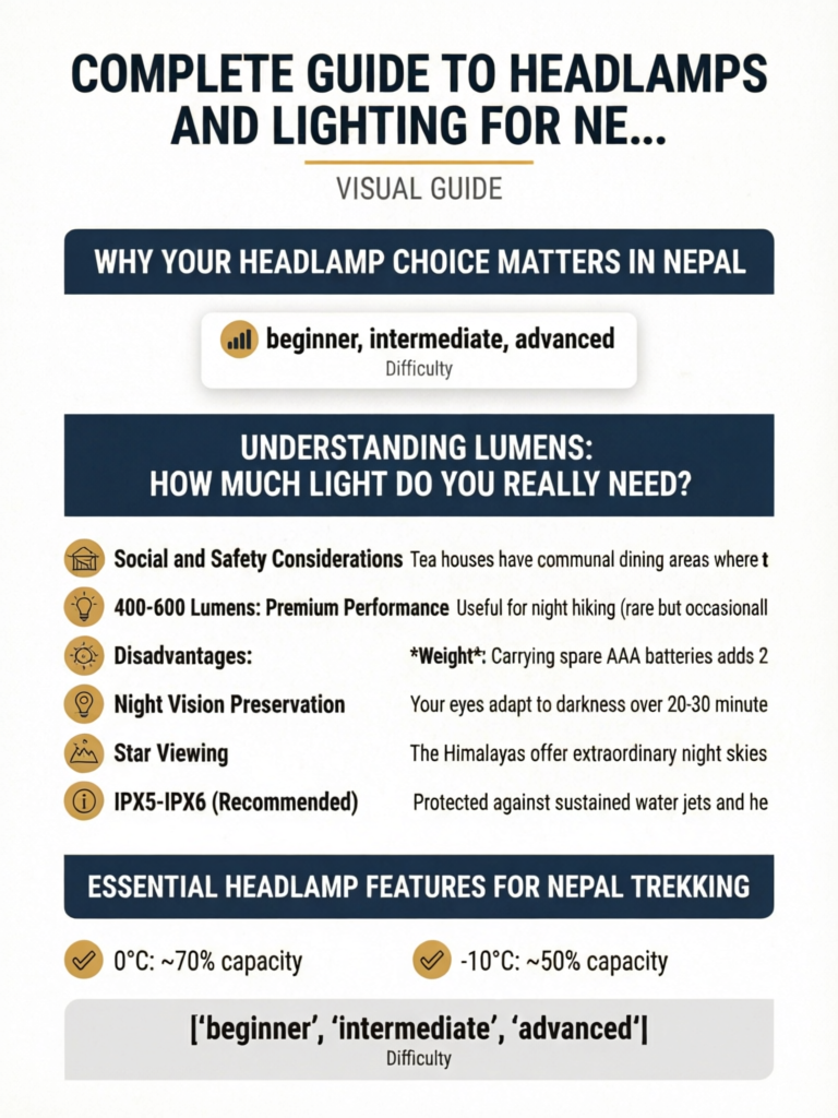 Complete Guide to Headlamps and Lighting for Nepal Trekking () - Visual Guide