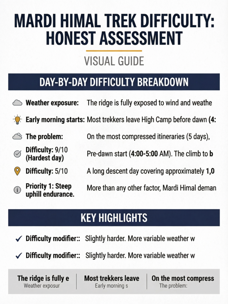 Mardi Himal Trek Difficulty: Honest Assessment - Visual Guide